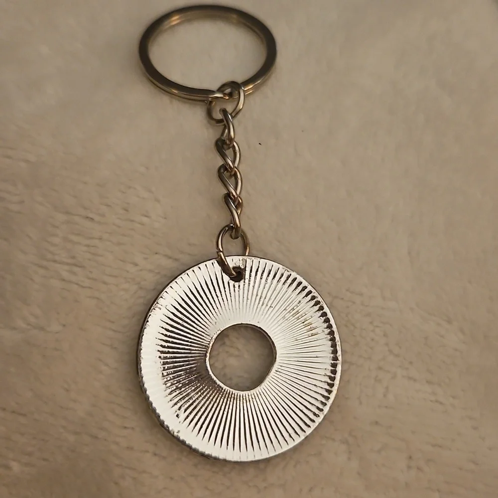 3/$25 Vintage Chocolate Pink Sprinkle Icing Donut Keychain